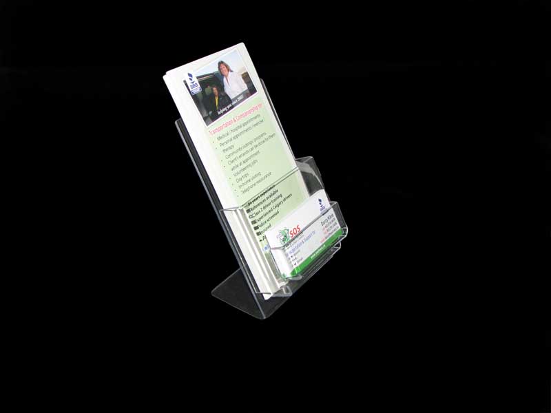 acrylic brochure card holder